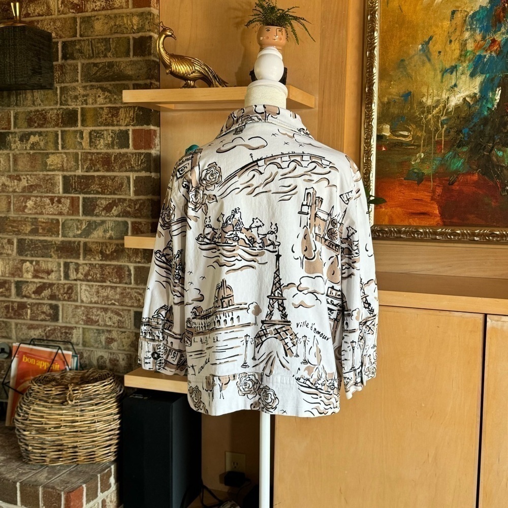 🇫🇷🥂🍾 Spartelle Cropped Print Jacket, April in Paris 🇫🇷🥂 - Picture 2 of 4